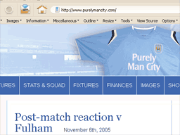 screenshot of purelymancity.com